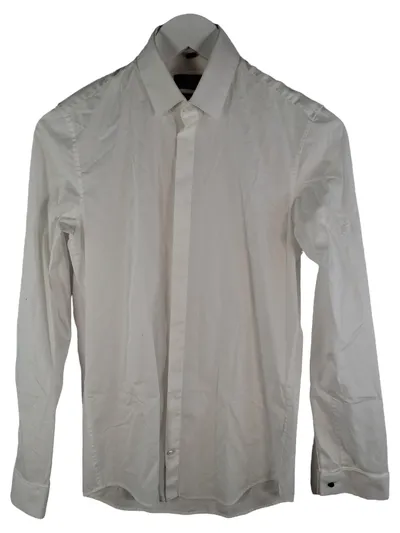 Finshley & Harding Herren Business Hemd Slim Fit Weiß Gr. 35/36