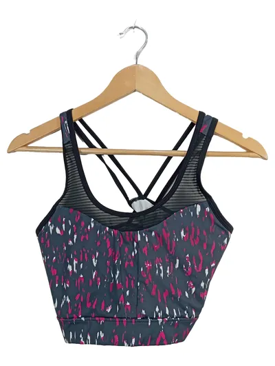 Dare 2b Damen Sport BH Grau Pink Abstrakt Muster Gr. M Fitness