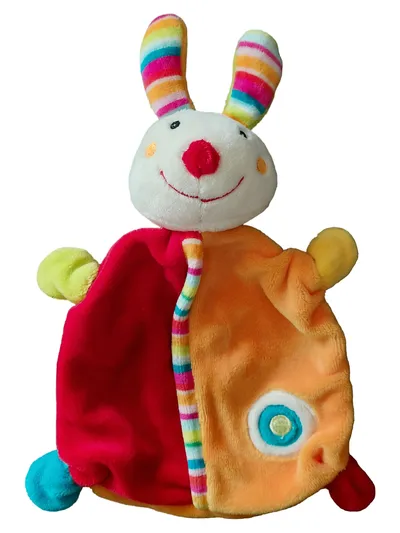 beauty baby Kuscheltier Hase Schnuffeltuch Gestreift Mehrfarbig 24cm