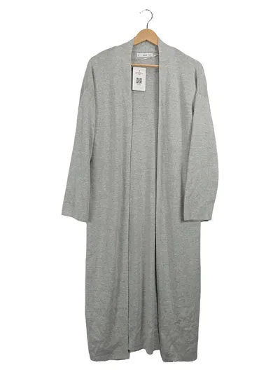 MNG Damen Strickjacke Lang Grau Gr. 38/M Casual