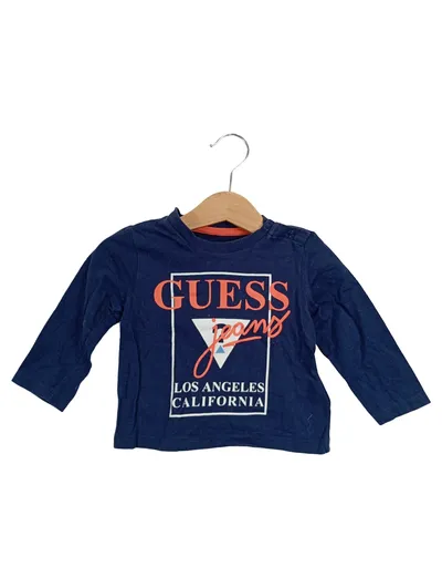 GUESS Jeans Kinder Langarmshirt Blau Gr. 6-9 Monate / 74 Casual Los Angeles