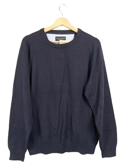 CASA MODA Herren Pullover Gr. 38/M Blau Casual Baumwolle