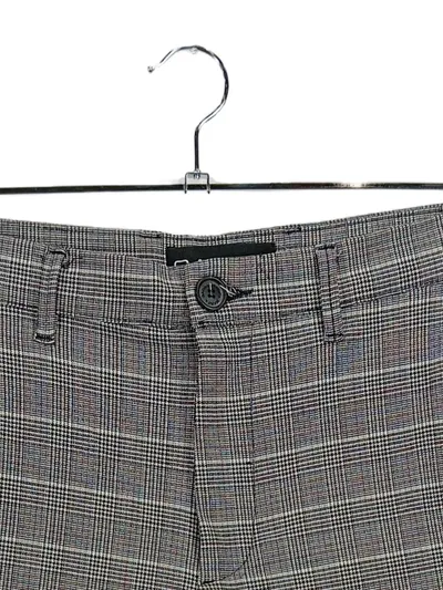 GABBA Anzughose Herren M W32 Kariert Grau Business Hose Slim