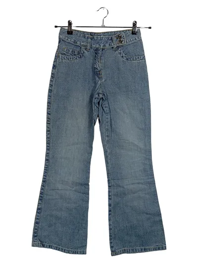 Alive Mädchen Jeans Bootcut Gr. 158 Blau Baumwolle Casual