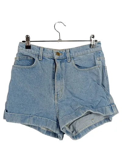 American Apparel Damen Jeans Shorts W28 Blau Casual High Waist