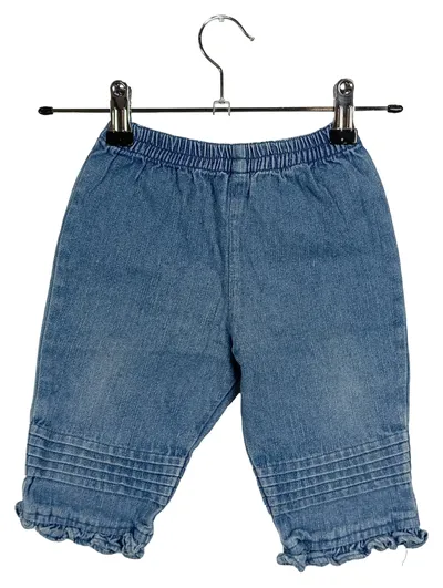George Mädchen Jeans Shorts Kinder Gr. 6-9 Monate Blau Casual Rüschen