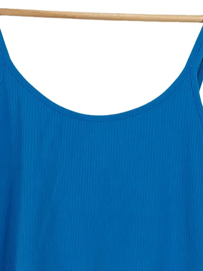 MNG Damen Trägertop Blau Gr. 38/M Rippstrick Casual