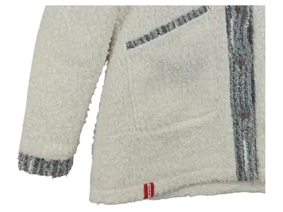 Almgwand 1928 Damen Fleecejacke Gr. 38 Weiß Kapuze Trachten Outdoor