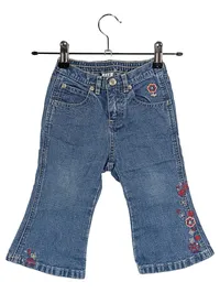 Baby Gap Mädchen Jeans Hose Bootcut Blumenstickerei Gr. 12-18 Monate 1