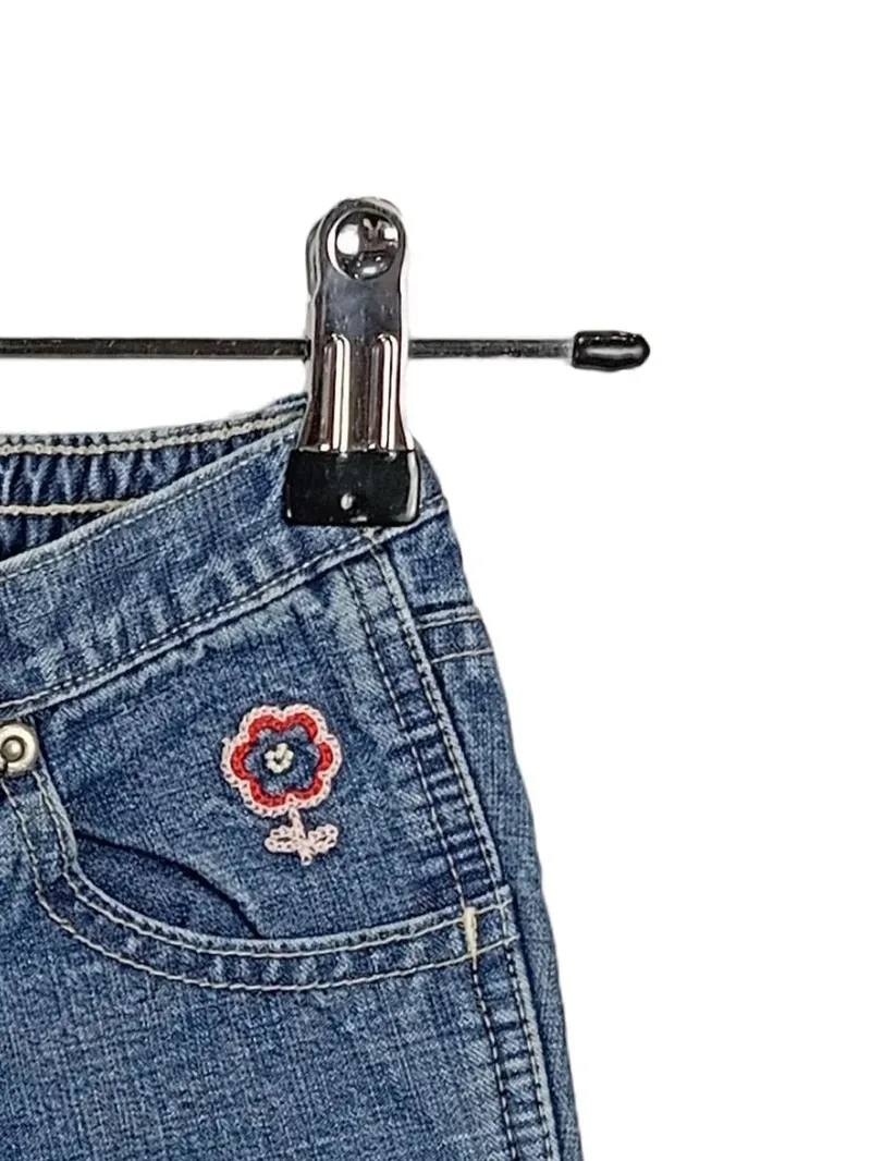 Baby Gap Mädchen Jeans Hose Bootcut Blumenstickerei Gr. 12-18 Monate 3