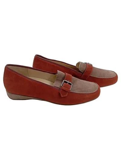Hassia Damen Slipper Mokassins Gr. 39 Braun Komfortabel