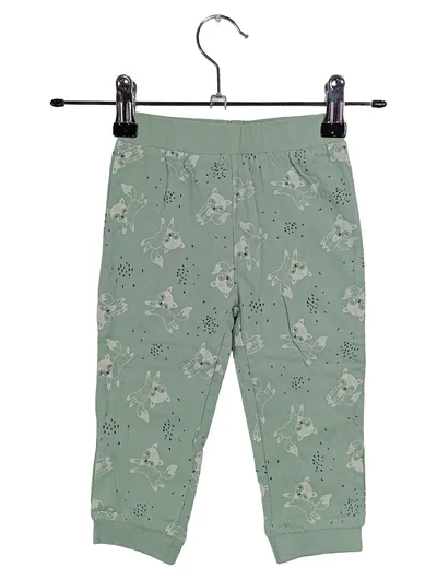 Orsolino Baby Jogginghose Gr. 74 Grün Fuchs Muster Baumwolle