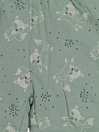 Orsolino Baby Jogginghose Gr. 74 Grün Fuchs Muster Baumwolle