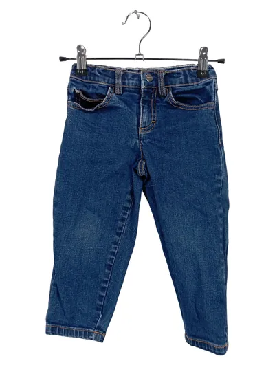 Jacadi Jeans Mädchen Kinder Straight Leg Gr. 3A Blau Casual