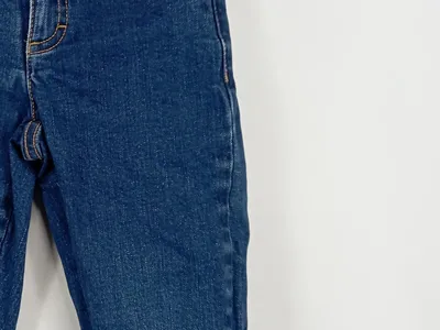 Jacadi Jeans Mädchen Kinder Straight Leg Gr. 3A Blau Casual