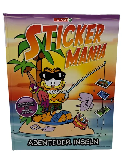 SPAR Sticker Mania Abenteuer Inseln Garfield Stickeralbum Sammelalbum