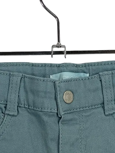 Obaïbi Stoffhose Baby Mädchen 6 Monate 68 Petrol Jeans-Schnitt