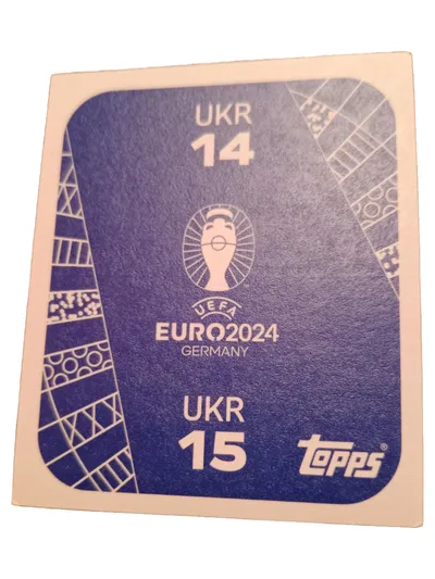 Topps UEFA EURO 2024 Sticker Ukraine 14 & 15 Sammelsticker