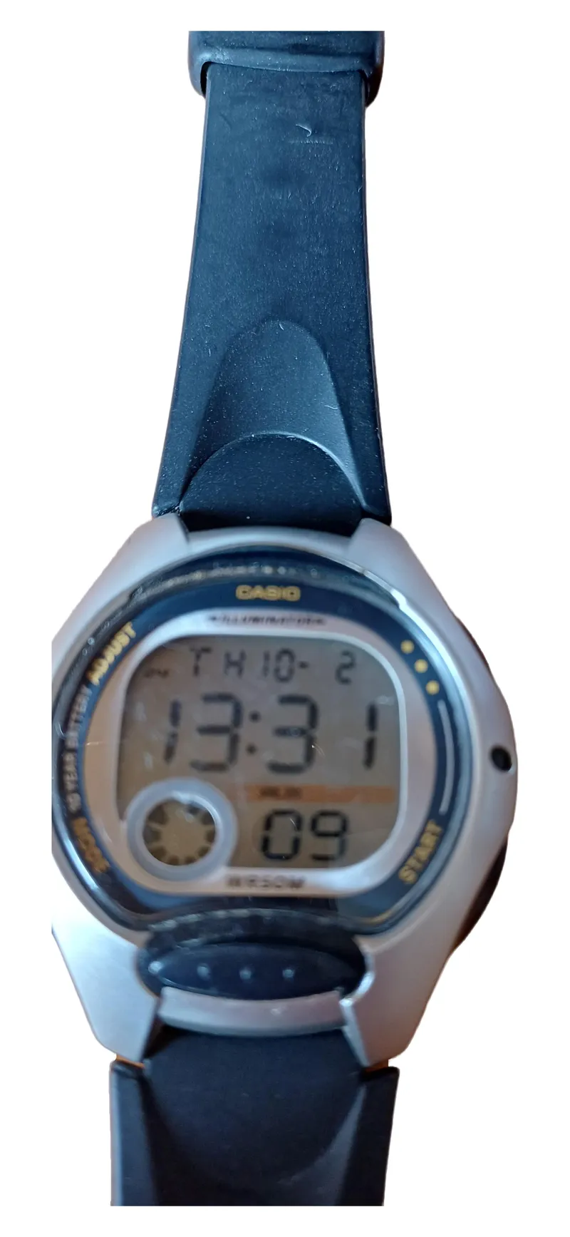 Casio Illuminator WR50M Sportuhr Digitaluhr Herren Damen Schwarz Kunststoff 2