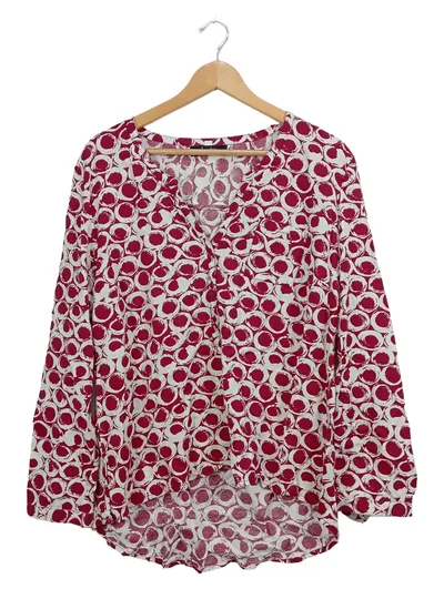 ANISTON CASUAL Damen Bluse Gr. 44 Rot Grafisches Muster Casual Viskose