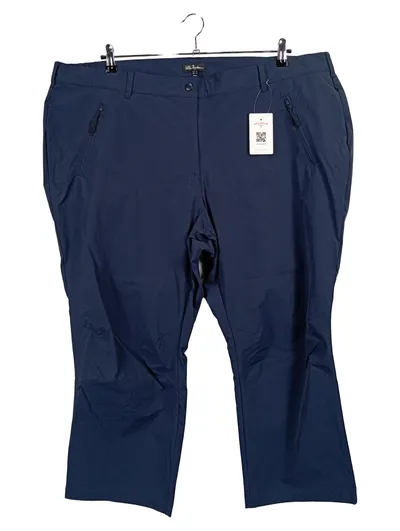 Ulla Popken Damen Stoffhose Gr. 54 Blau Polyamid Stretch Outdoor