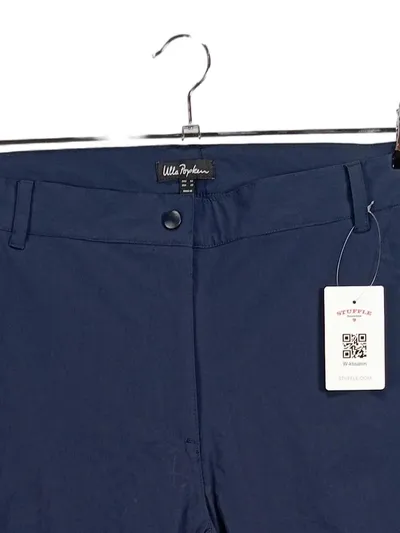 Ulla Popken Damen Stoffhose Gr. 54 Blau Polyamid Stretch Outdoor