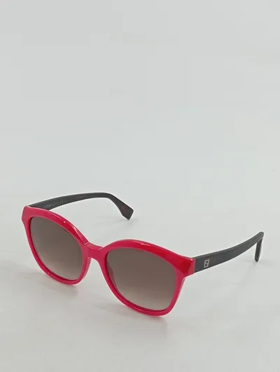 Fendi Damen Sonnenbrille Modisch Acetat Rot
