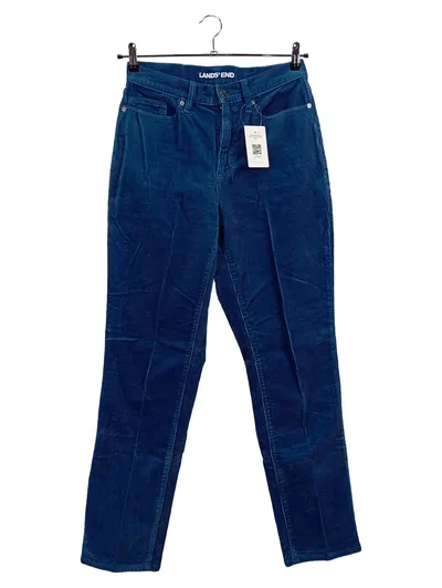 LANDS' END Cordhose Damen Blau Größe 38 Casual