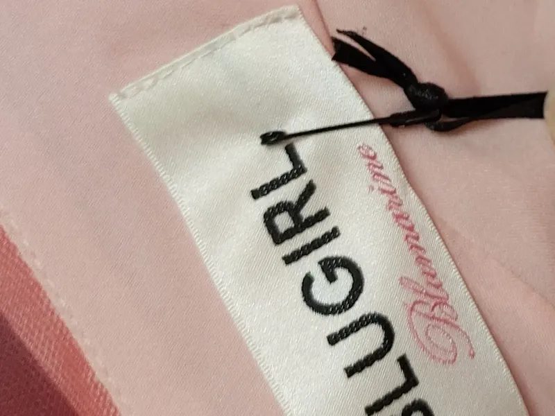 Blugirl Abendkleid Damen Gr. 34 Pink Glamourös Rüschen Maxikleid 8