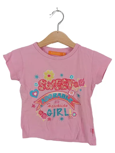 STACCATO Mädchen T-Shirt Hawaiian Girl Pink Gr. 92-98 Farbenfroh Baumwolle