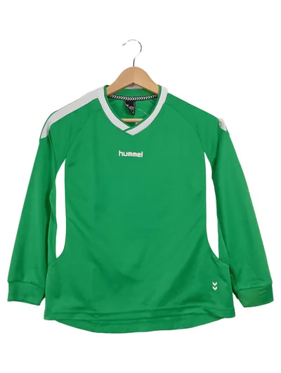 Hummel Langarmshirt Kinder Gr. 152 Grün Sportshirt Trikot