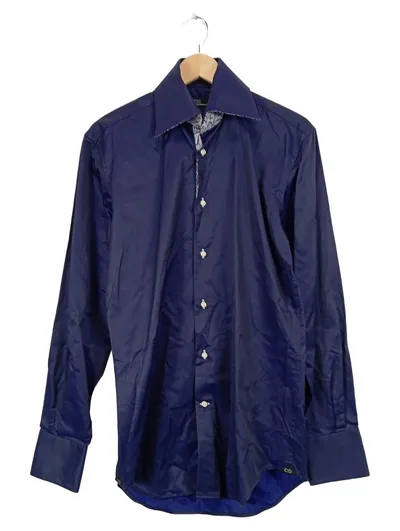 Circle of Gentlemen Herren Business Hemd Blau Gr. 39/L Baumwolle