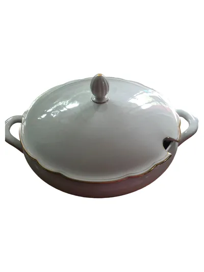 Hutschenreuther Suppenterrine Porzellan Weiß Klassisch Festlich 24cm
