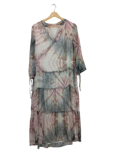 CARTOON Damen Freizeitkleid Batik Muster Gr. 38 Bohemian Maxikleid