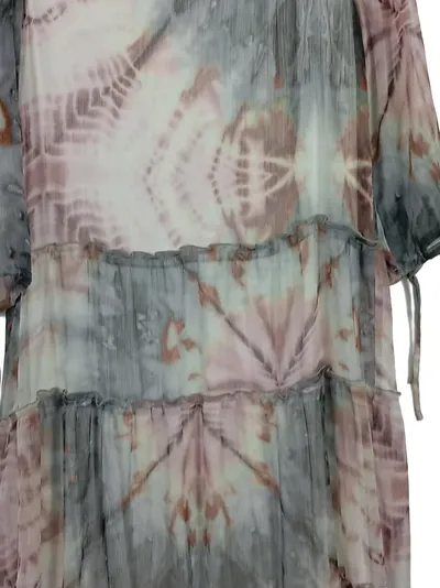 CARTOON Damen Freizeitkleid Batik Muster Gr. 38 Bohemian Maxikleid