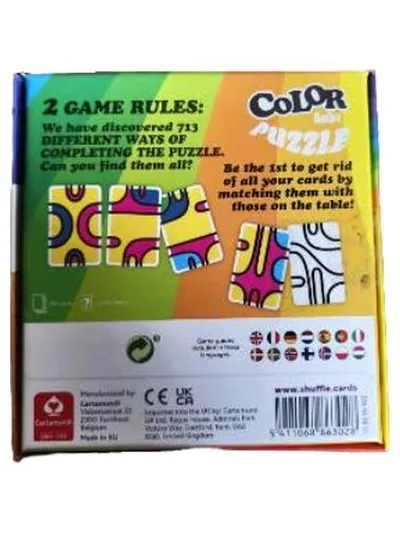 Color Addict Puzzle Kartenspiel Shuffle 2-6 Spieler ab 7 Jahre