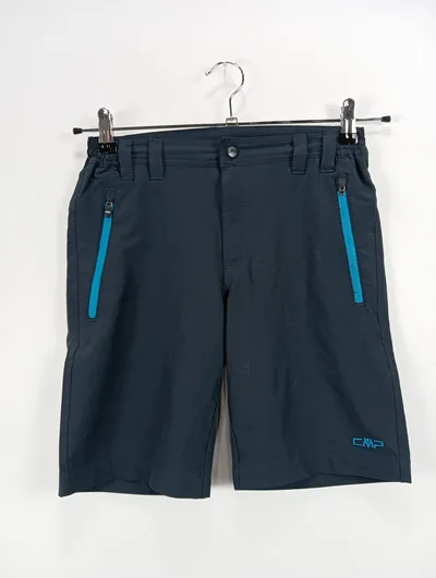 CMP Kinder Sport Shorts Gr. 152 Blau mit Reißverschluss-Taschen