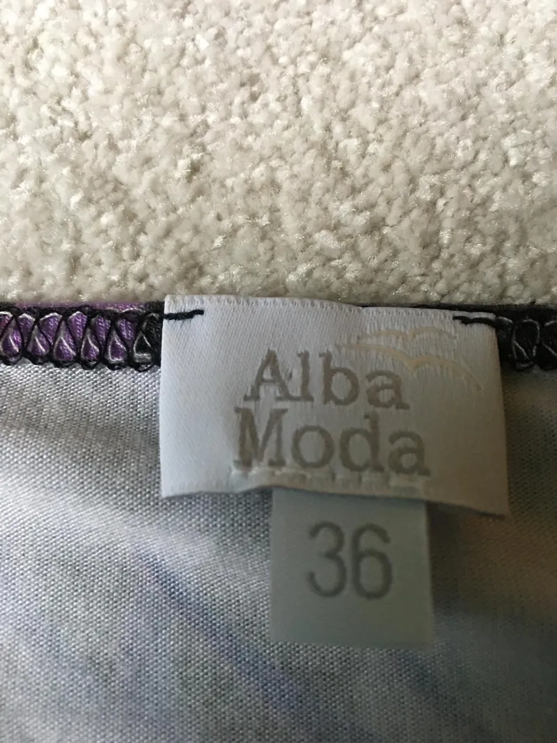 Alba Moda Damen T-Shirt 36/S Lila Blumenmuster 3