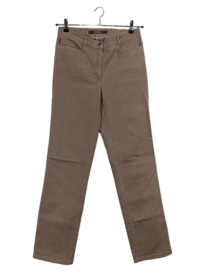 ZERRES Tina Damen Stoffhose Gr. 38 Braun Baumwolle Stretch