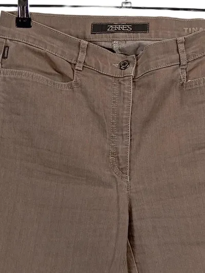 ZERRES Tina Damen Stoffhose Gr. 38 Braun Baumwolle Stretch