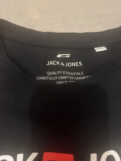 Jack & Jones Herren T-Shirt Logo Print Schwarz Gr. XS Baumwolle