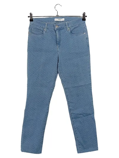 BRAX Jeans Damen 38 Blau Regular Fit Casual Geometrisch