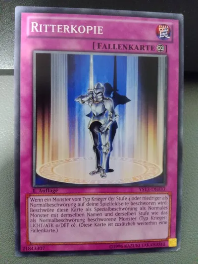 Konami Yu-Gi-Oh! Sammelkarte Ritterkopie Fallenkarte