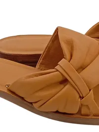 Cuoio D'Autore Damen Sandalen Gr. 38 Braun Leder Pantoletten Elegant 3