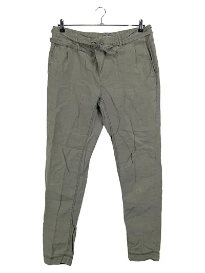 Drykorn Damen Jogginghose Gr. 32x34 Oliv Leinen Komfortabel