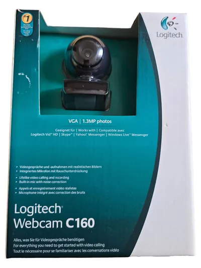 Logitech C160 Webcam VGA Mikrofon Kabelgebunden Schwarz PC Laptop