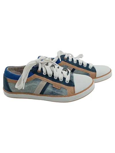 Geox Kinder Sneaker Low Gr. 35 Blau Casual Freizeitschuh