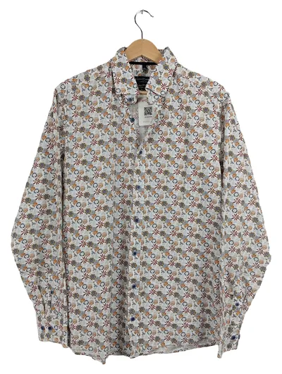 CASAMODA Herren Freizeithemd Casual Fit Floral Gr. L Bio-Baumwolle
