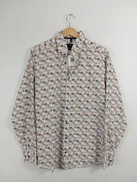 CASAMODA Herren Freizeithemd Casual Fit Floral Gr. L Bio-Baumwolle 2