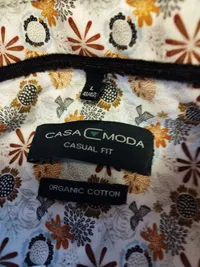 CASAMODA Herren Freizeithemd Casual Fit Floral Gr. L Bio-Baumwolle 4
